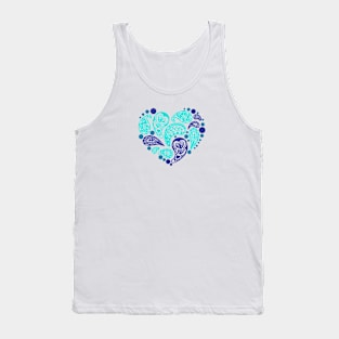 Heart in Blue Tank Top